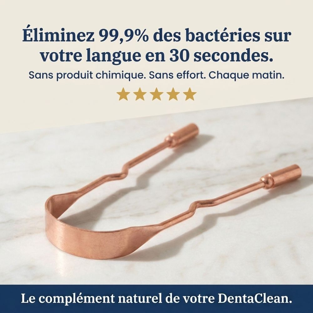 Gratte-langue en cuivre pur — pour une bouche saine